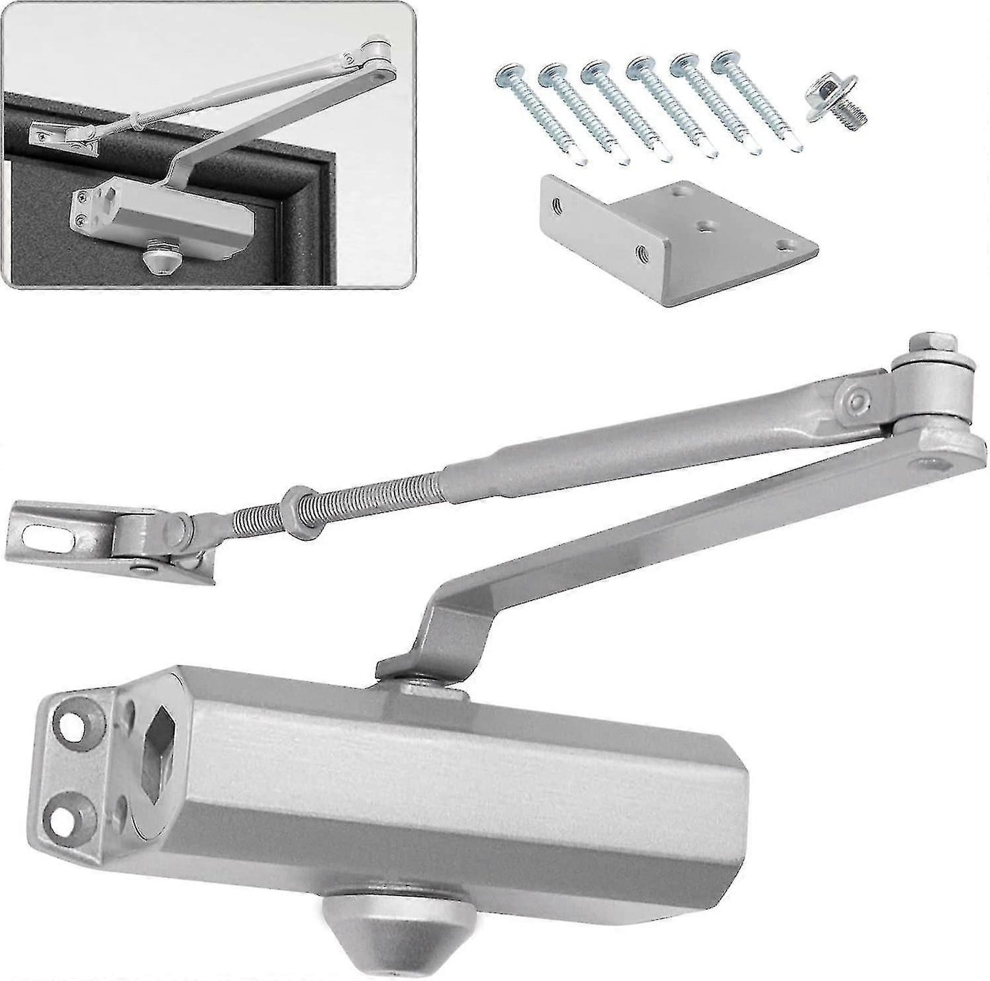 Hydraulic door closer automatic stop
